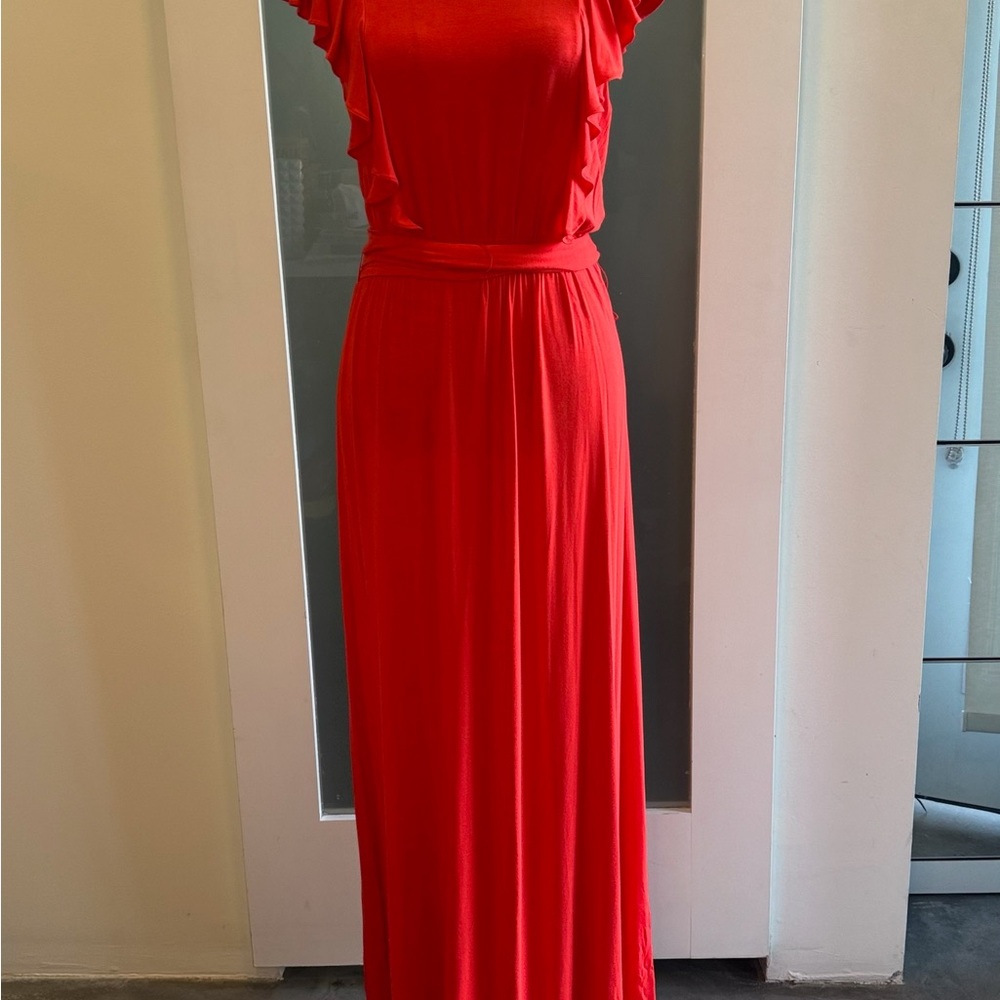 Calvin Klein Vibrant Red Maxi Dress